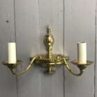 Antique Style Solid Brass Double Armed Wall Sconce