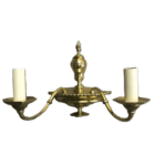 Antique Style Solid Brass Double Armed Wall Sconce