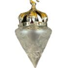 Chrome Crown Top Pendant Light