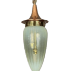 Long Art Nouveau Vaseline Pendant Light