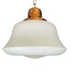 Opaline White Glass With Copper Gallery