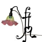 Arts and Crafts Table Lamp with Vaseline Glass Shade