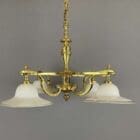 Brass Four Arm Chandelier