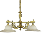 Brass Four Arm Chandelier