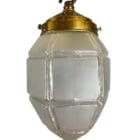 Small Pendant Light With Frosted Glass Squares