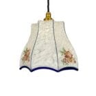 Blue Scalloped Edge Art Deco Pendant Light