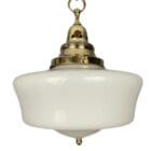 Art Deco White Glass Chapel Light