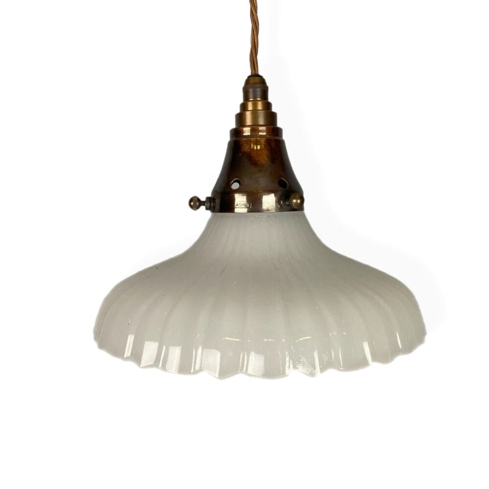 Melody Jane Dollhouse Ceiling Light - White Coolie Shade, 1:12 Scale Miniature Lighting - View #5