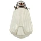 Art Deco White Glass Geometric Pendant Light