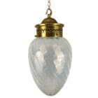 Nouveau Vaseline Glass Pendant Light