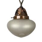 Art Nouveau Frosted Glass Pendant Light