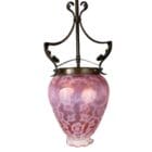 Cranberry Glass Pendant Light