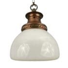Art Deco White Glass School House Light