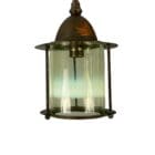 Art Nouveau Lantern With Vaseline Glass