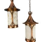 Copper Art Nouveau Style Lantern
