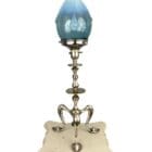 Nickel Plated Table Lamp By Hinks