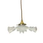 French Vaseline Glass Coolie Light