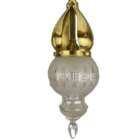 Art Nouveau Pendant Light With Frosted Glass