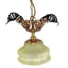 Copper and Steel Spring Pendant Light