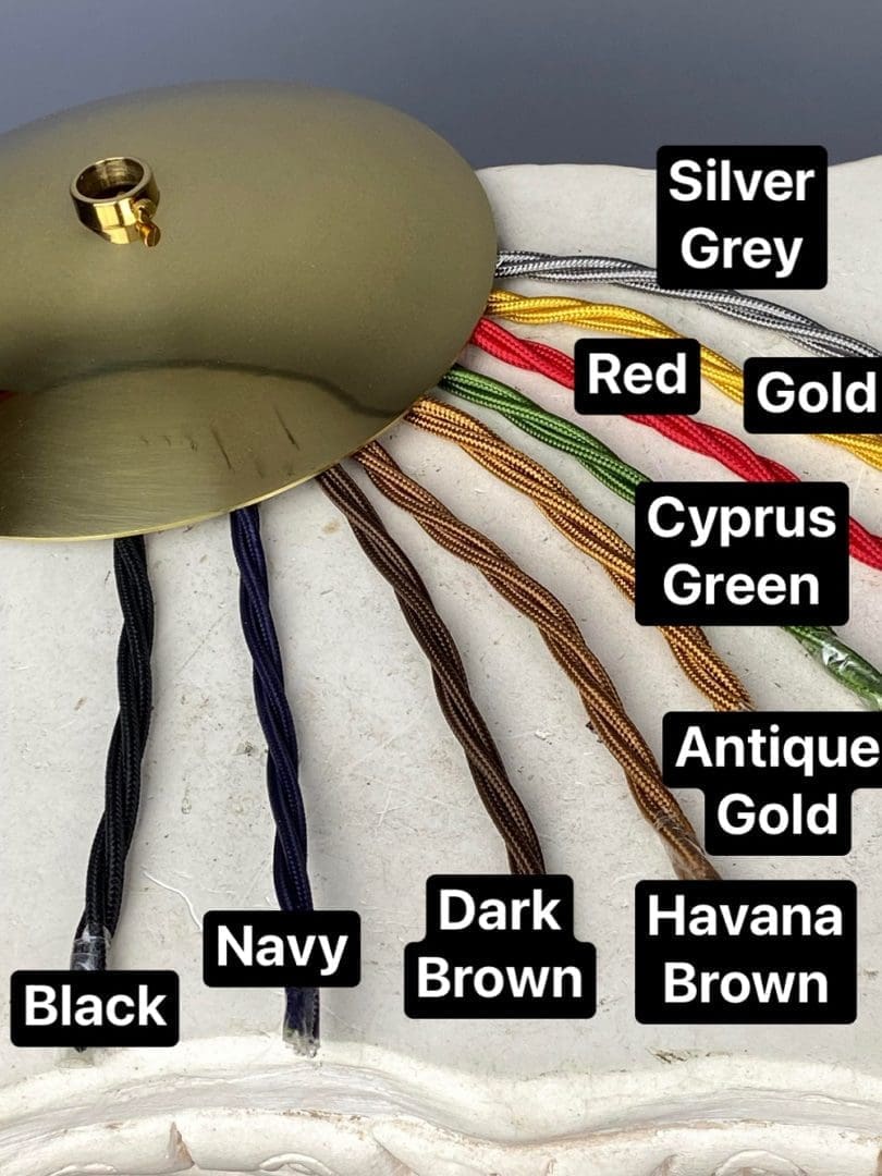 Customised Cable Colours on your Antique Lighting