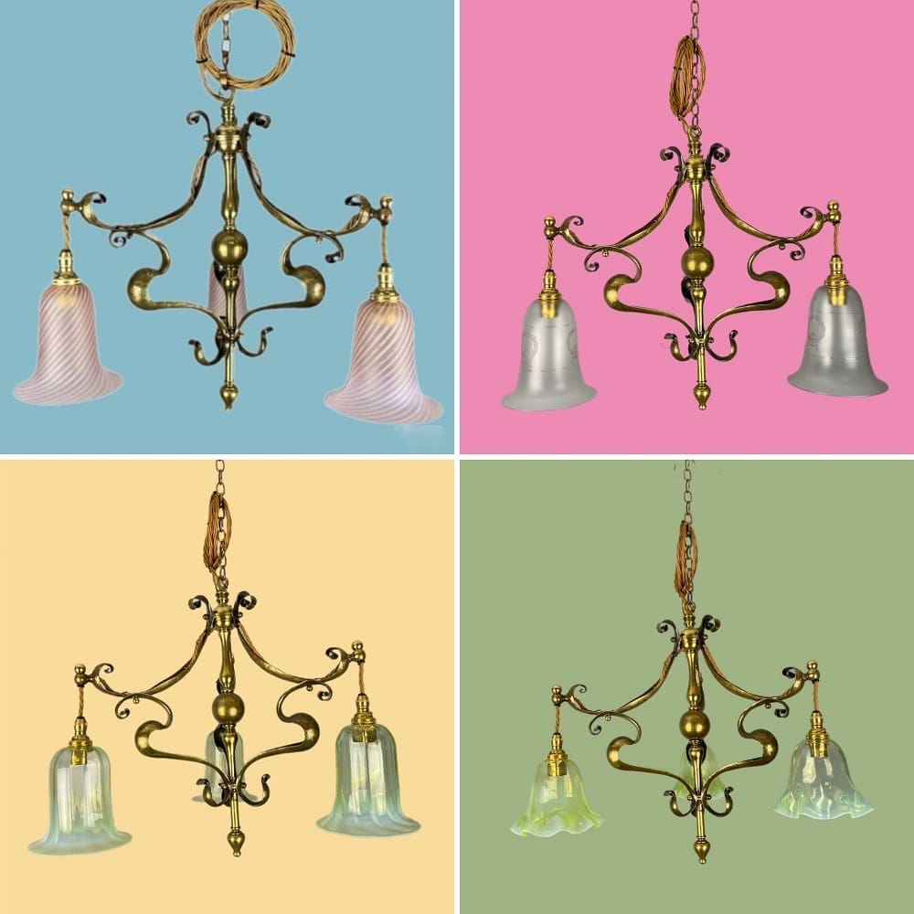 Love the Antique Chandelier but don’t like the Shades?  No Problem!