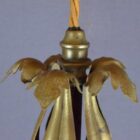 Delicate White Striped Art Nouveau Pendant Light (32131)