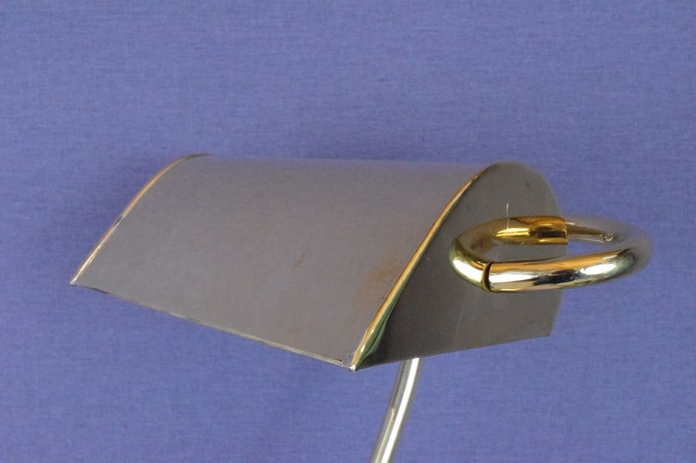Large Polished Brass Banker Lamp (91012)