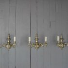 Double Armed Antique Silver Plate Candle Wall Light