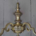 Double Armed Antique Silver Plate Candle Wall Light
