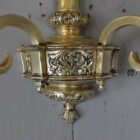 Double Armed Antique Silver Plate Candle Wall Light