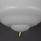 Large Satin Glass Chapel Pendant Light with Finial