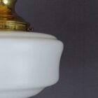 Large Satin Glass Chapel Pendant Light with Finial