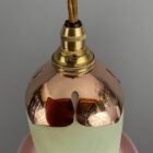 Art Nouveau Burmese Vaseline Glass Pendant Light (23050)