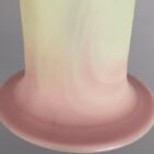 Art Nouveau Burmese Vaseline Glass Pendant Light (23050)