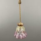 Art Nouveau Vaseline Glass Pendant Light with Cord Spacer (23050-6)
