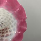 Art Nouveau Vaseline Glass Pendant Light - Checked Design (23050-8)