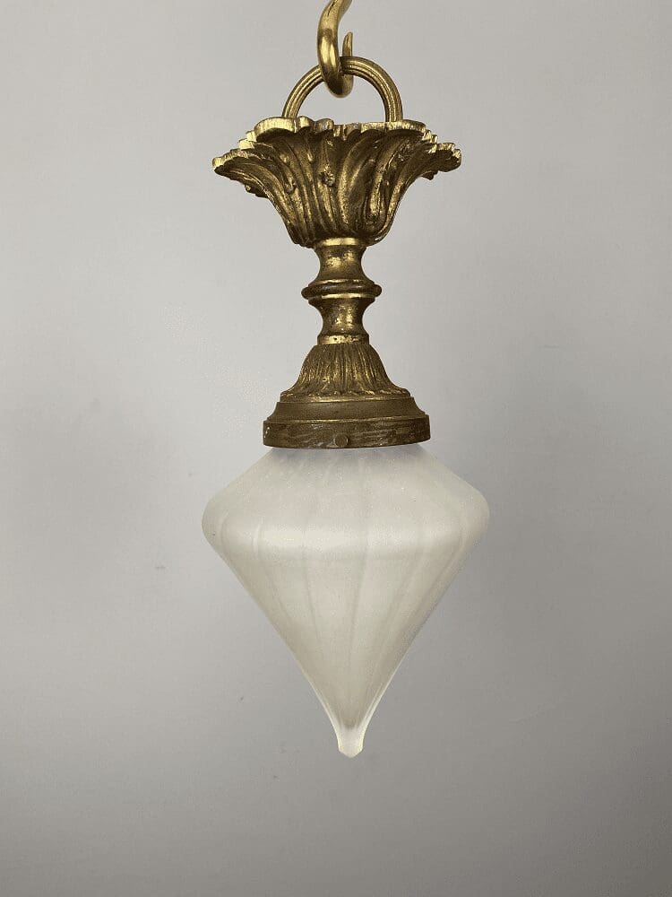 Small Antique Holophane Pendant Light (32181)