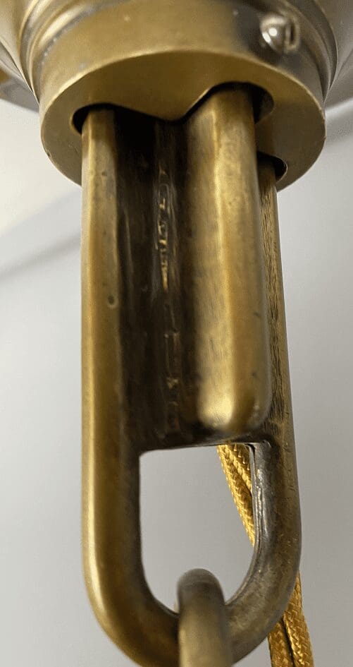 Italian Mid Century Brass Chandelier by Mod Dep Lamp Art (41047)