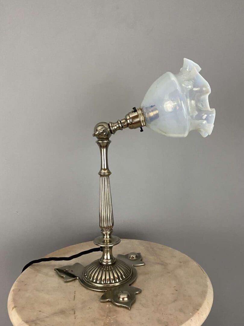 Nickel Plated Arts and Crafts Table lamp (22338)