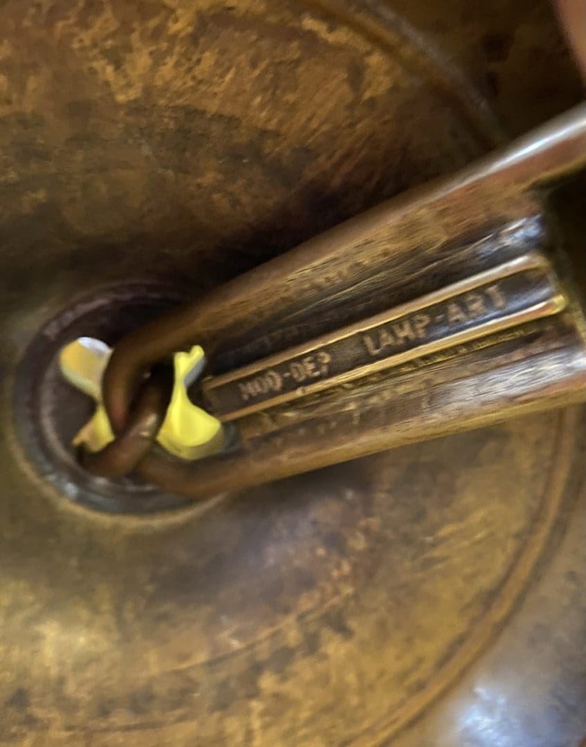 Italian Mid Century Brass Chandelier by Mod Dep Lamp Art (41047)