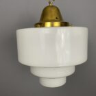 ‘Theo' Large Stepped Opaline Pendant Light (22201)