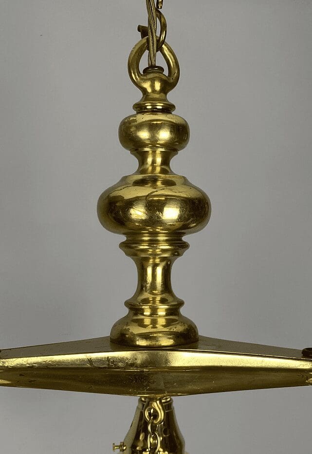 Robert Lorimer Three Arm Brass Chandelier (21229)