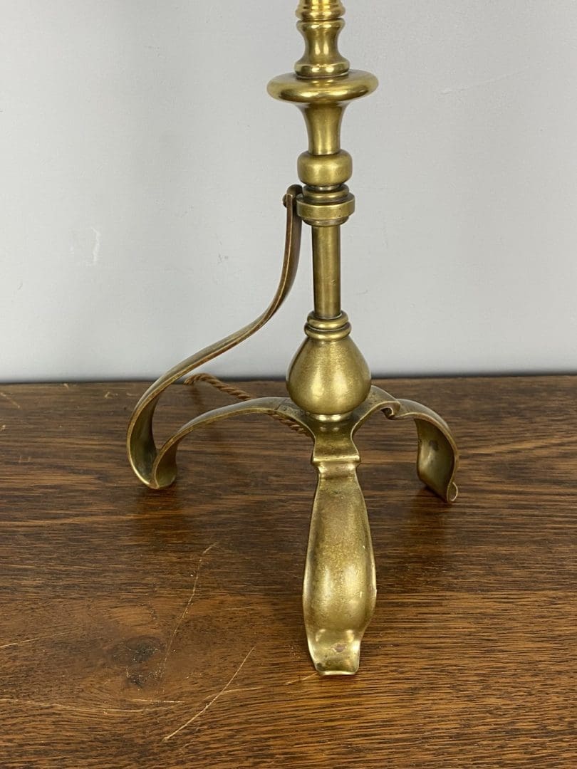 Original Art Nouveau Table Lamp with Cranberry Glass Shade (23112)