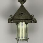 Arts and Crafts Lantern with Vaseline Glass (32202)