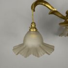 Antique Three Arm Brass Chandelier (32064)