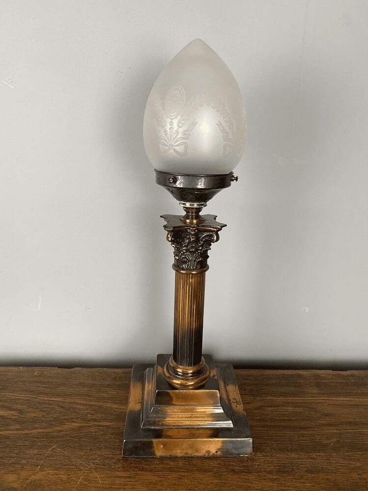 Short Corinthian Column Lamp in Copper (21359)