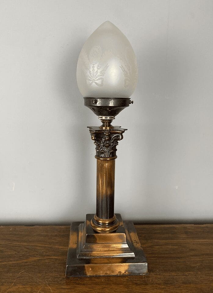 Short Corinthian Column Lamp in Copper (21359)