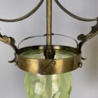SOLD Large Vaseline Glass Tulip Pendant Light (22437)