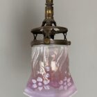 Art Nouveau Floral Cranberry Pendant Light (23054)