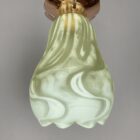 Art Nouveau Vaseline Glass Pendant Light (23125)